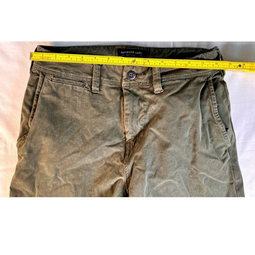 American Eagle Chino Pants Womens 16 Olive Green Good 360 Extreme Flex Slim - Picture 7 of 12